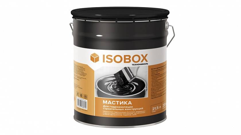 Мастика гидроизоляционная ТЕХНОНИКОЛЬ ISOBOX, 20 кг